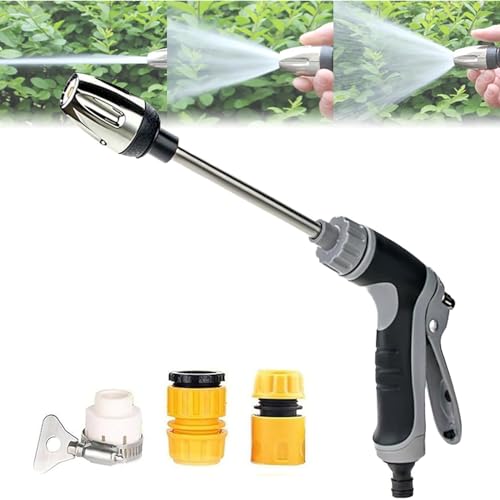 Hidrolimpiadora Waterblitz, Pistola de Agua de Alta Presión Waterblitz, Turbolavadora para Manguera de Jardín, con Rotación de 360° y Tres Modos de Rociado