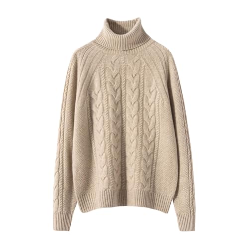Women 100 Percent Cashmere Turtleneck Sweater Soft Cozy Knit Pullover