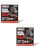 tesa Ultra Power Lock Strips - selbstklebende Klettband-Streifen mit extrem starkem Klettverschluss - wetterfest, UV- und temperaturbeständig - Klebeband für innen- und außen (Schwarz, 2 Packungen)