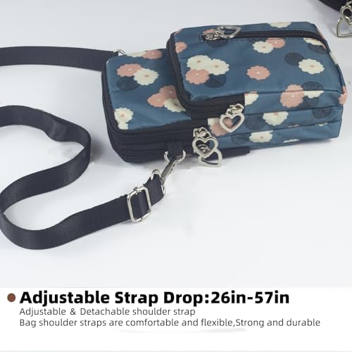 Image of JANKS Small Crossbody Bag for Women - Mini Phone Purses with Crossbody Strap and Wallet - Nylon Arm Bag