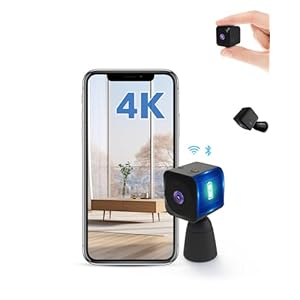 AOBOCAM Camara Espia 4K HD Mini WiFi Camara para Ver En El Movil, Interior/Exterior Mini Cámaras De Vigilancia inalambricas Larga Duracion Detección de Movimiento (XS-1)