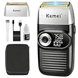 KEMEI Rasoir en papier d'aluminium pour barbier pour homme, rasoir...