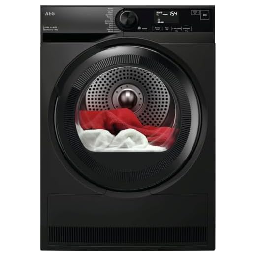 AEG 7000 Series Tumble Dryer 9 kg, Heat Pump, TR749GU4B, SensiDry Low Temperature Drying, MixDry No Sorting, ProSense+, EasyClean Filter, Reversible Door, 850x596x636 mm
