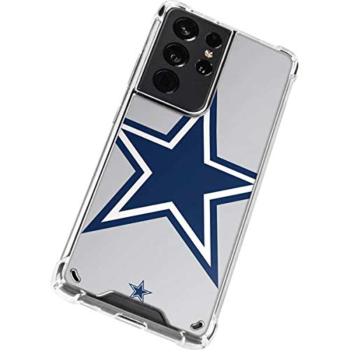 Skinit Clear Phone Case Compatible with Galaxy S21 Ultra 5G - Officially Licensed NFL Dallas Cowboys Large Logo Design