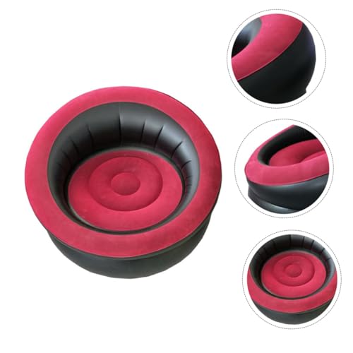 Sofá inflable portátil Mipcase rojo para jardín y camping 4
