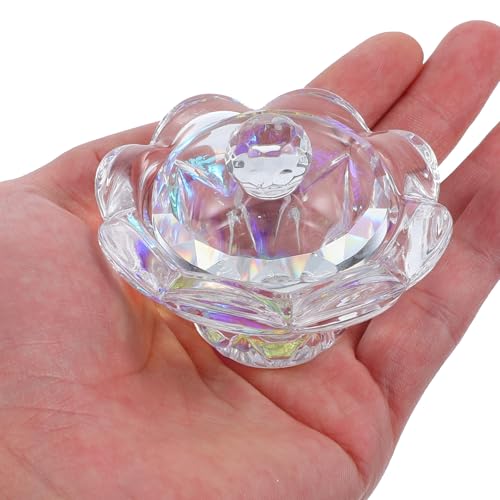 Vaso de cristal para mezcla de uñas con tapa miniatura 4