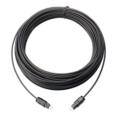 Cable TosLink de 20 m de fibra óptica digital en color negro para audio SPDIF de alta fidelidad