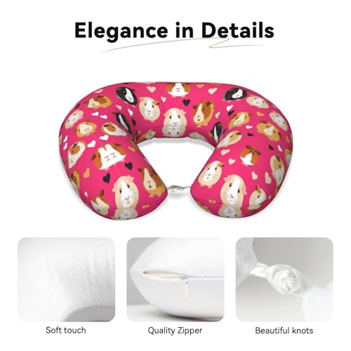 Almohada de espuma viscoelástica en forma de U para viaje miniatura 3