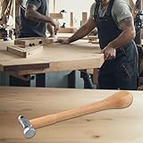 Martillo para hacer joyas con mango de madera, herramienta de grabado de metal de alta dureza para joyería dorada (B)