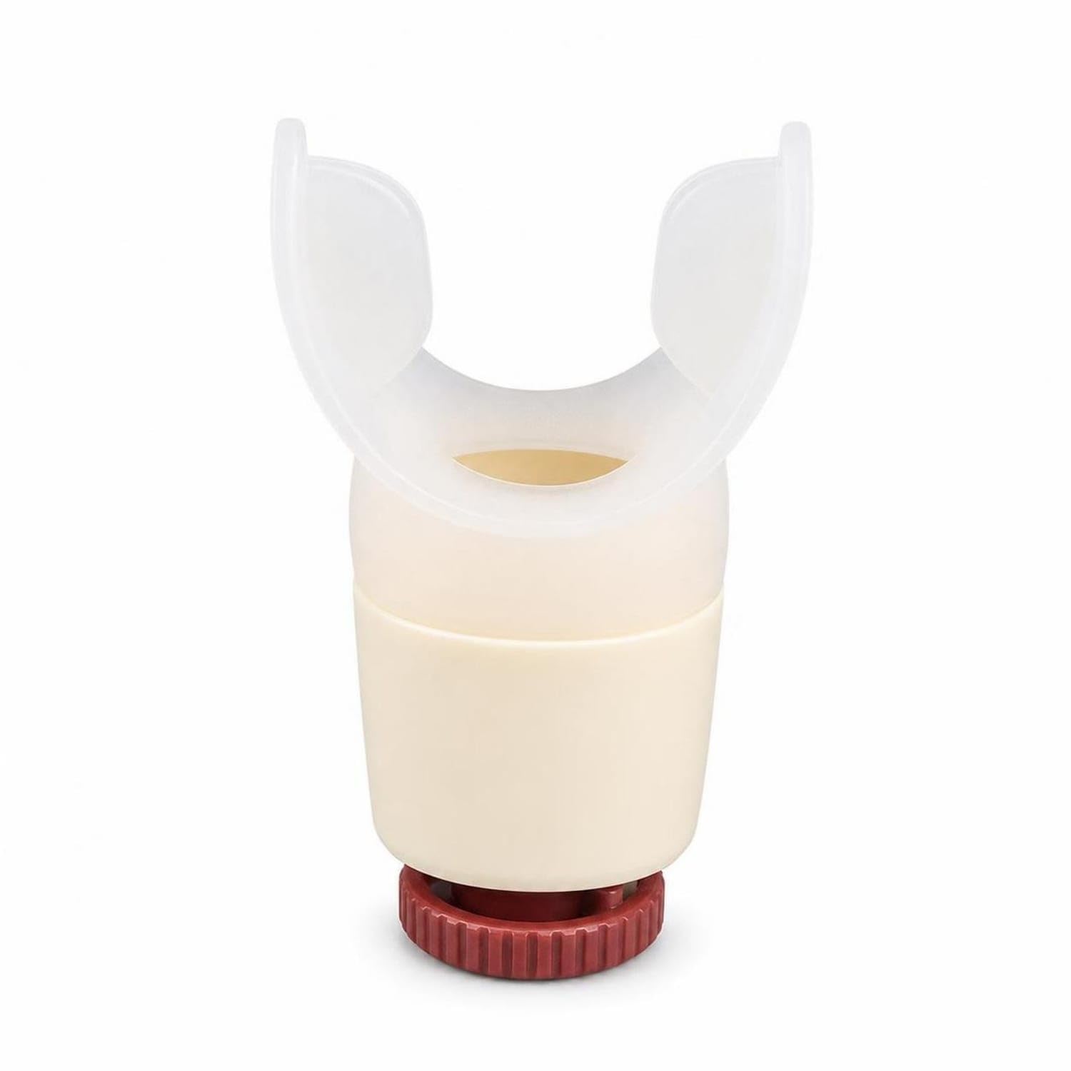 Adjustable Resistance Breathing Exerciser with Silicone Mouthpiece Handheld Lung Exerciser Portable Breathing Exercise Device Detachable for Home Workouts, Rehab, Beige-picture-12