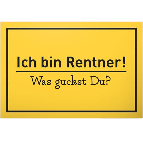 DankeDir! Rentner - was Guckst Du - Targa in plastica per addio, idea regalo, pensionamento, festa di addio - pensionato, pensionato, pensionamento, pensionamento, uomini e donne