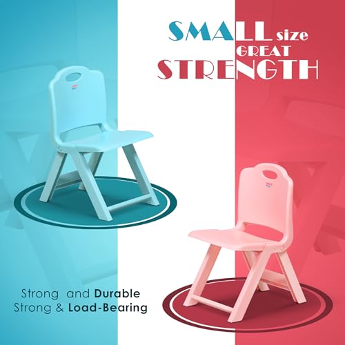 Image of HAPPY BEAR Foldable Kids| Foldable Study | Space-Saving, Portable, and Supports up to 30kg |Folding Stool | Kids Study (Blue /Pink)