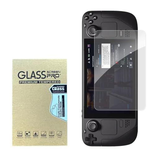 JDXFENG Protector de pantalla para Steam Deck OLED de 7,4 pulgadas, protector de pantalla HD de vidrio templado, antiarañazos, dureza 9H, antihuellas para Steam Deck OLED de 7,4 pulgadas