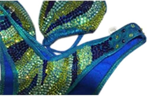 Miniatura 4 de Figura Physique traje de competición azul turquesa figura bikini traje de posar NPC Physique Competition Bikini probado ganador figura traje