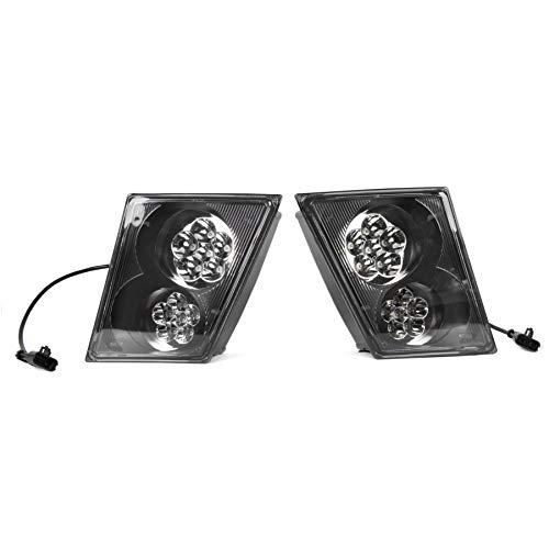 ECOTRIC LED 12 Led Fog Light Lamp Bumper Compatible With 2003-2017 Volvo Vt Vnl Pair Set LH&RH Passenger&Driver