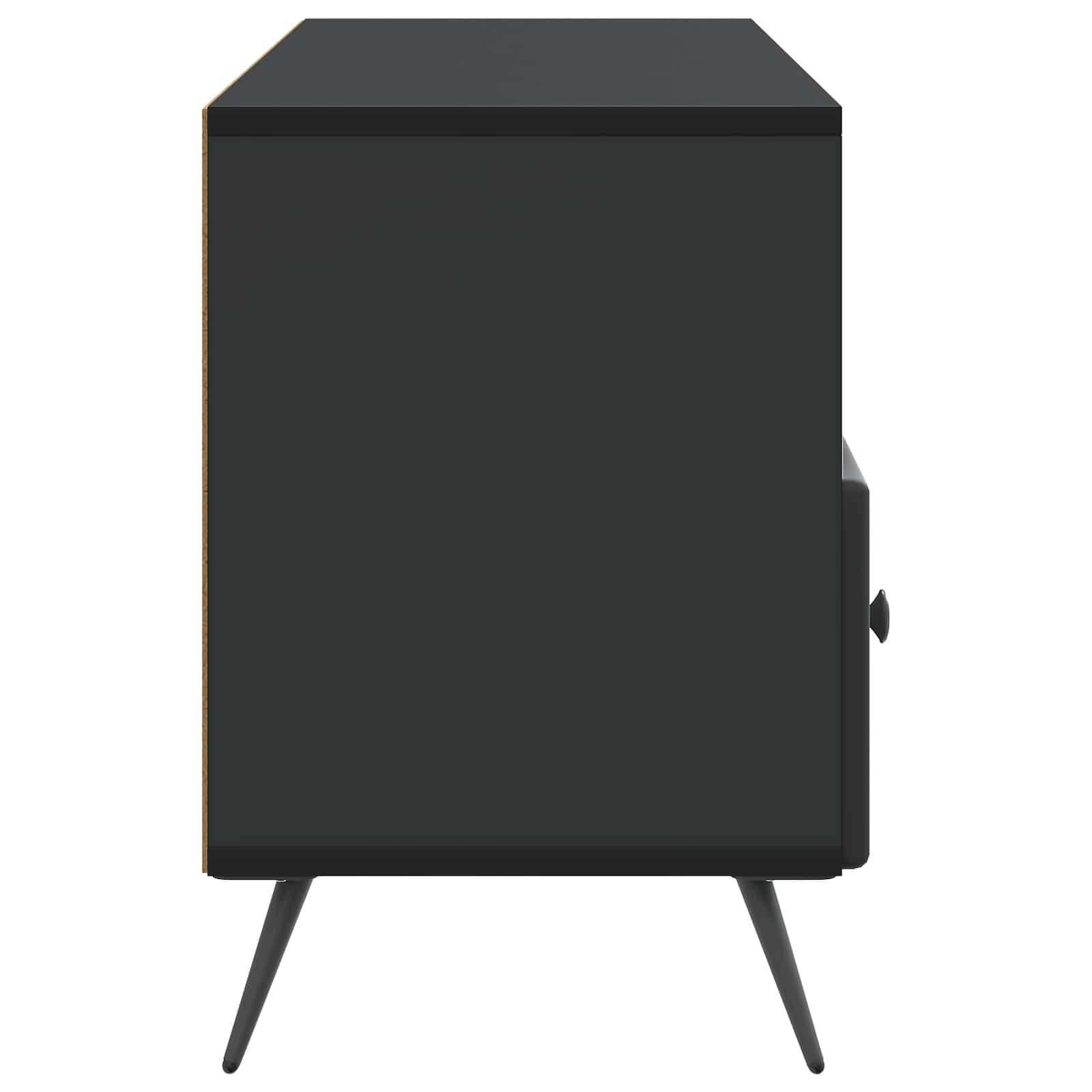 TV-Schrank Schwarz 102x34,5x50cm Fernsehtisch Holzwerkstoff