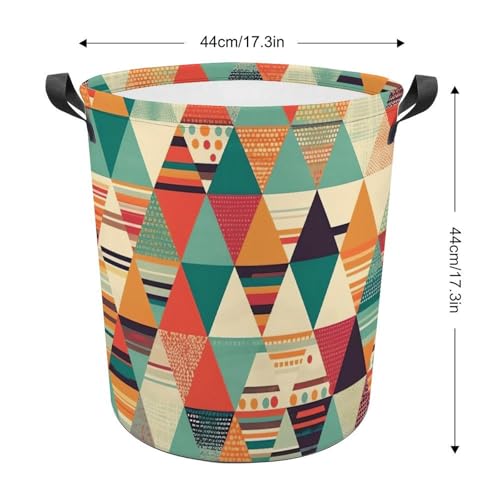 Grand panier à linge imperméable pliable en tissu rayé - 3