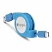 Type C Cable, iOrange-E 2.3 Ft USB C to USB Retractable Charger for Nexus 6p, Nexus 5x, LG G5, OnePlus 2, HTC 10 and More USB C Devices, Blue
