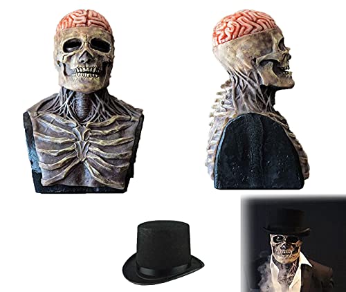 The Latest Skeleton Biochemical Mask for 2021 Halloween Skull Mask,3D Latex Skeleton Headgear,Can Cover Upper Bodymovable Jaw (Wear a Hat) Cover
