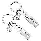 Our First Home Keychains 2021 Housewarming Gift New Home Gift New House Keyring