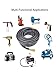 SYXQT Polyurethane(PU) 1/4-Inch x 100FT Reinforced, Air Hose with 1/4” Swivel Industrial Quick Coupler and Plug, Bend Restrictor,Black