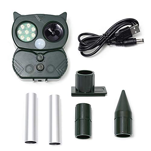 Répulsif pour Chat de Jardin, répulsif pour Animaux, répulsif Solaire pour Chat étanche, répulsif pour Renard à lumière Clignotante, répulsif Contre Les Oiseaux pour Chat, Renard, Chien Cover