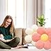 CANGHI Flower Pillow - 3 Pcs Flower Shaped Throw Pillow 15.7'' Cute Daisy Flower Pillow Flower Seating Cushions for Adults Kids Home Bedroom Sofa Chair Couch Decor (White/Lightpink/Pink, 15.74 in)