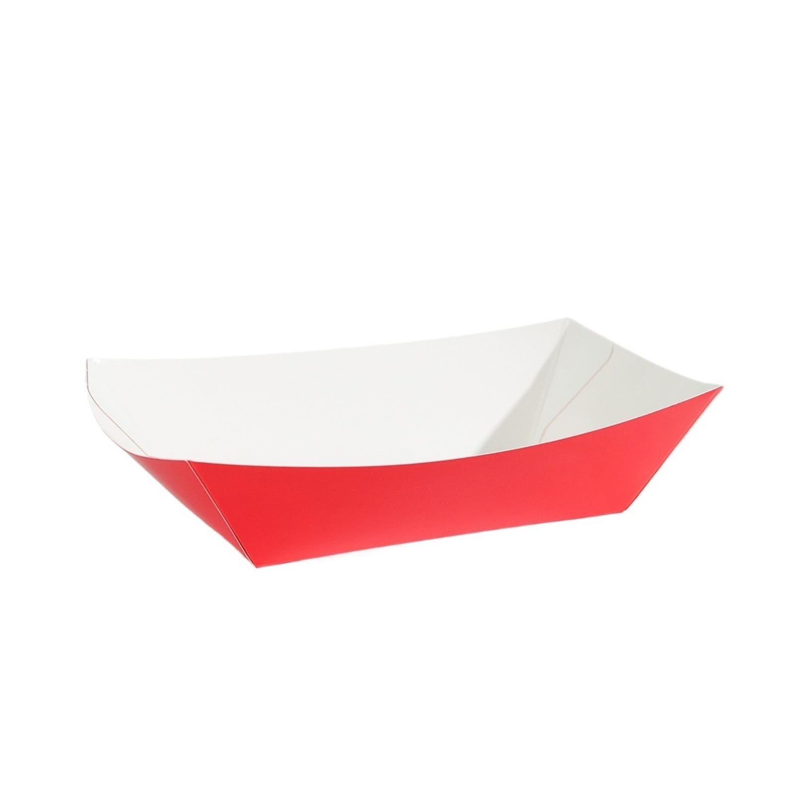 100 Pcs Colorful Disposable Paper Boat Boxes for Snacks, Fries, Desserts, BBQ & Picnic