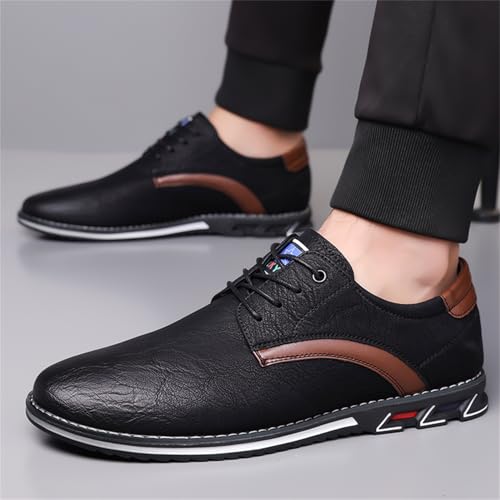 Image of Men's Oxford Casual Dress Shoes Classic Tuxedo Lace-up Lightweight Formal Loafers