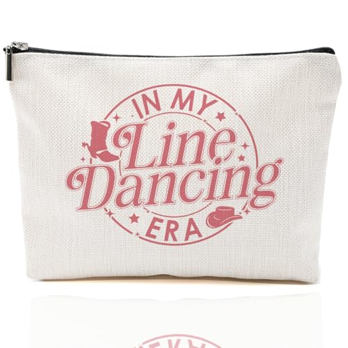 Line Dancer Gifts Dance Makeup Bag for Competition Dance Recital Gifts for Girls Birthday Christmas Gifts for Line Dancing Lover Dance Teams Dance Teacher Dance Stuff Cosmetic Bags