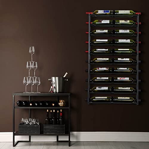 Flstudio Wall Mount Wine Rack - Metal Wine Storage Organizer Wall Mounted Wine Holder For 20 Wine Bottle Display #TOP1