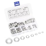 unterlegscheiben m12 ❤【WAS SIE ERHALTEN 】:360 Stk Flach Unterlegscheiben kits. Dieser Satz Becherhaken hat 8 Größen, M2 50Stück, M2.5 50 Stück, M3 50Stück, M4 50Stück, M5 50Stück, M6 50 Stück, M8 40 Stück, M10 20Stück. Verschiedene Größen Flach Unterlegscheiben können Ihre unterschiedlichen Bedürfnisse erfüllen.