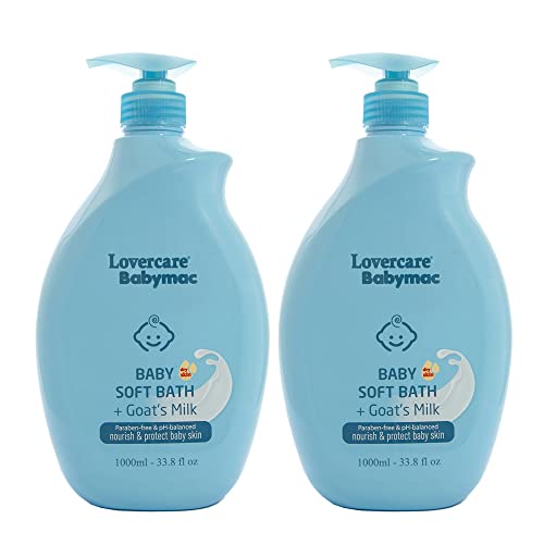 Image of 2-Pack Lovercare Babymac Baby Soft Bath+Goat Milk - 2 x 33.8 fl oz