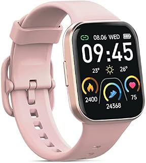 Smart Watch for Men Women, 1.69"Touch Fitness Watch with Heart Rate Sleep Monitor, Fitness Tracker 25 Sports Modes Step Counter Watch IP68 Waterproof Activity Trackers Smartwatch for Android iOS, Pink