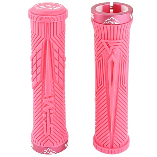 WFS Volatus Single Lock-on Grips for Mountain Bikes, Road, City Bike, 33mm OD Soft Comfortable Ergonomic, Anti-Slip 22mm ID Locking Handlebar Grips fo