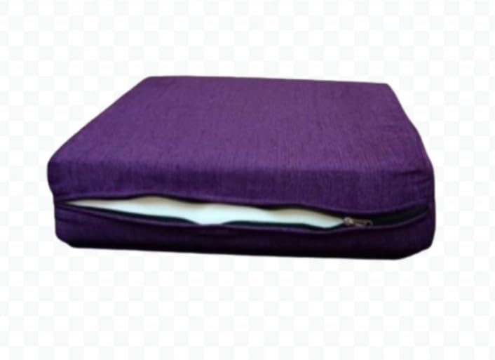 Image of A G S Chairs Sofa Foam Cushion with Zip Cover Attractive Colour (22 x 21 x 3, Purple)