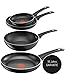 Produktbild Tefal E77619 Jamie Oliver Pfannenset 7 tlg, 10 Jahre Garantie, Wokpfanne mit Deckel 28 cm hoch, Pfannen 20cm + 26cm + 30cm im Set, Antihaftbeschichtet
