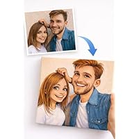 Cuadro Personalizado con tu foto caricaturizada 20x20 cm -