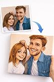 CONVIERTE TU FOTO EN UNA IMÁGEN ÚNICA: Transformamos tu imagen en una ilustración estilo caricatura profesional, con acabado artístico y gran nivel de detalle