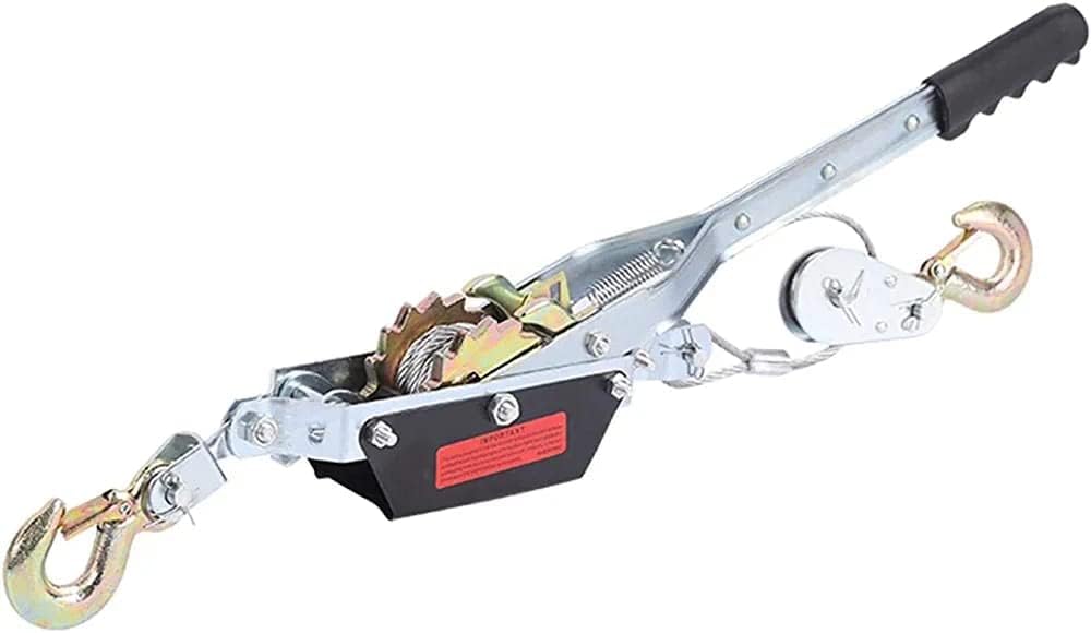 Sponsored Ad - HELLARO Heavy-Duty 4-Ton Dual Gear Power Hand Puller With Cable Rope, Dual (2) Gear, 1 Set, Multicolor
