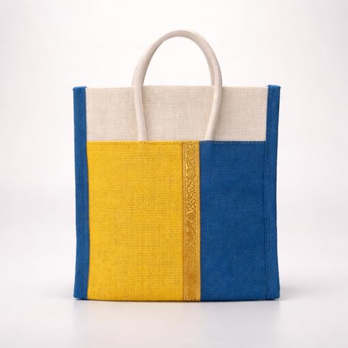 Image of Soman Jute Thamboolam Bags for Return Gifts Multicolour Combo - Pack of 10 bags