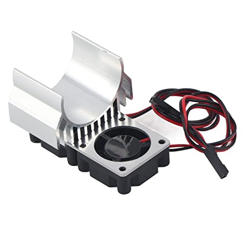 Keenso 540/550 RC Motor, High Strength Motor Twin Cooling Fan Heat Sink with for 1/10 Scale Electric RC Car (Silver)