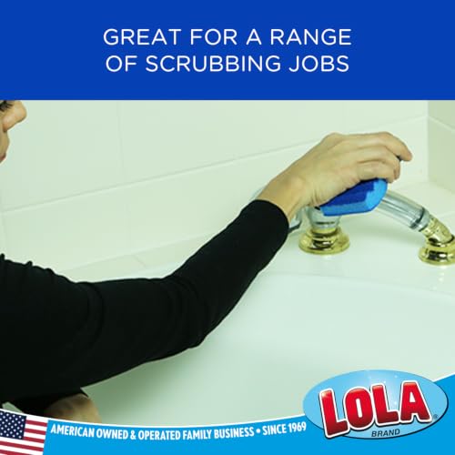 Image of LOLA All Purpose Scrub Sponge, 12 Pack, Made in USA Scrub Sponge- Superior Technology, Non-Scratch, Long Lasting - Dishes, Mugs, Non-Stick Cookware