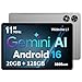 Tablet 11 Zoll mit Hülle, Android 16 System mit Gemini AI, 20GB RAM + 128GB ROM (erweiterbar auf 1TB), 90Hz Display, Unisoc T7250 Octa Core, 13MP + 8MP Kamera, Face ID, Widevine L1, 8800mAh, GPS
