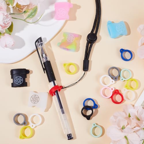 CRASPIRE Anti-Lost Lanyards Set Pendant Holder Necklace Adjustable Fixing Rings