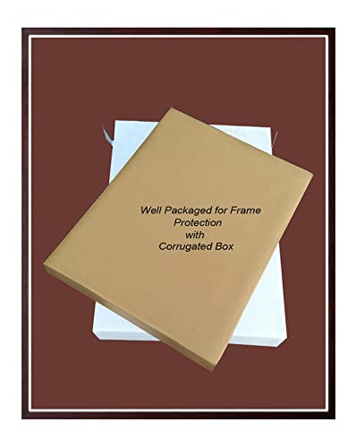 Ram Darbar Painting, HD Printed Religious & Decor Poster Painting with Plane Brown Frame (30 X 23.5 X 1.5 cm_ Brown Wood)