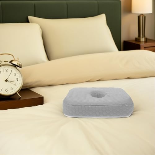 Almohada para perforaciones con espuma viscoelástica gris que protege el lóbulo sensible 5