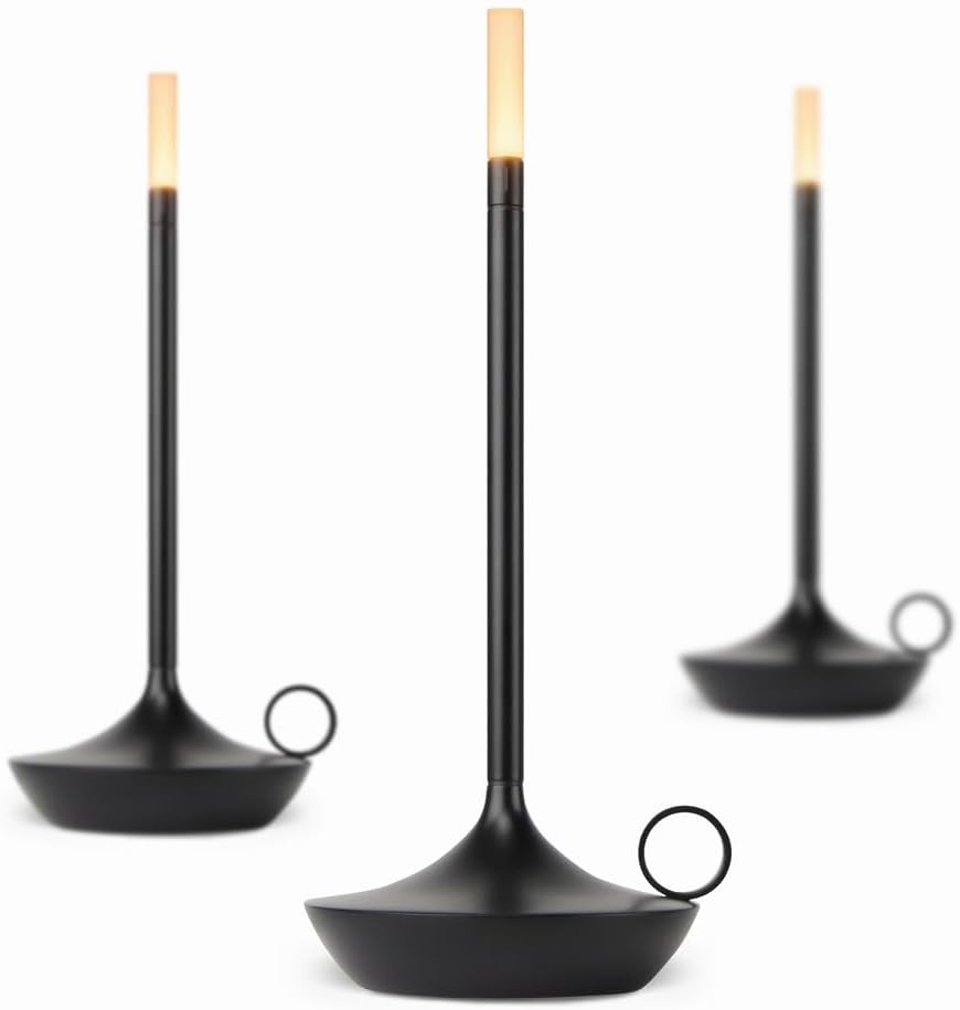 Graypants Wick Portable LED Lamp in Black, Classic