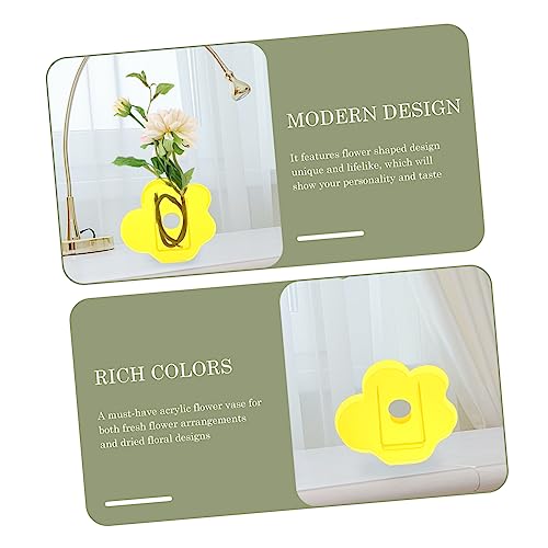 Jarrón acrílico multicolor transparente Vaguelly para flores secas en centro de mesa 7
