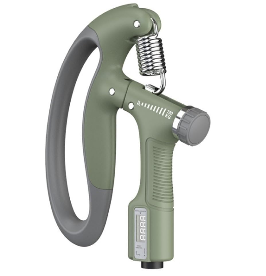 ShopiMoz Electronic Adjustable Hand Grip Strengthener 10 to 100kg Hand Gripper With Counter for Men & Women Gym Workout Hand Exercise Equipment Forearm Exercise, Finger Exercise Power Gripper (Green) (B0CQ9FHXYV) Amazon Price History, Amazon Price Tracker